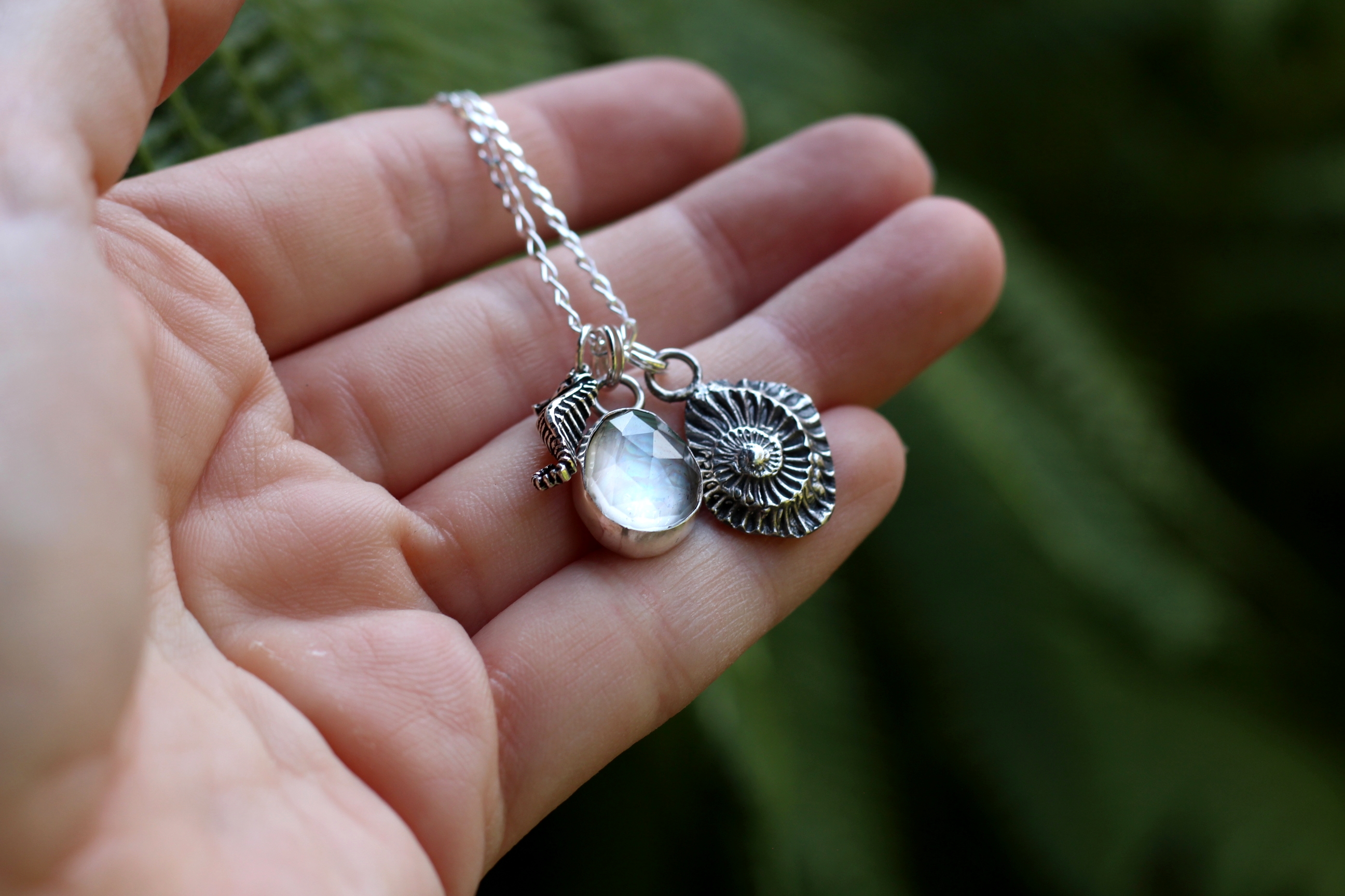 Fossil & Seahorse Charms